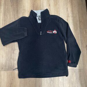 Vintage Ohio State Buckeyes Fleece Quarter-Zip Pullover – Medium, Black